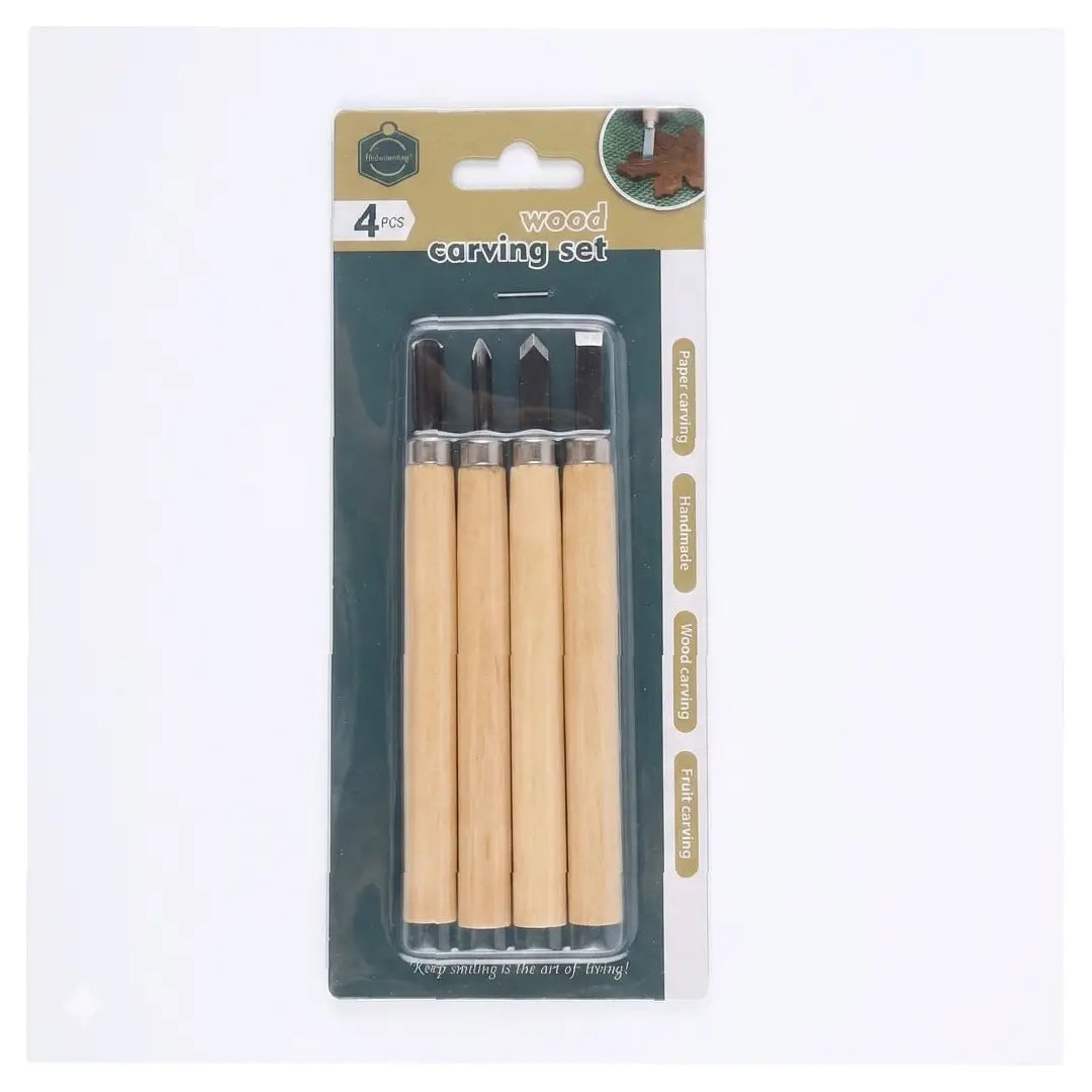 Keep Smiling Wood Carving Tool Set of 4