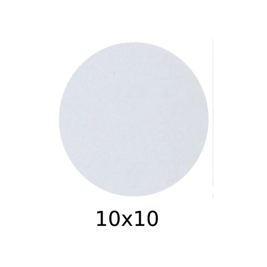 Premium White Round Canvas — 10×10 inches