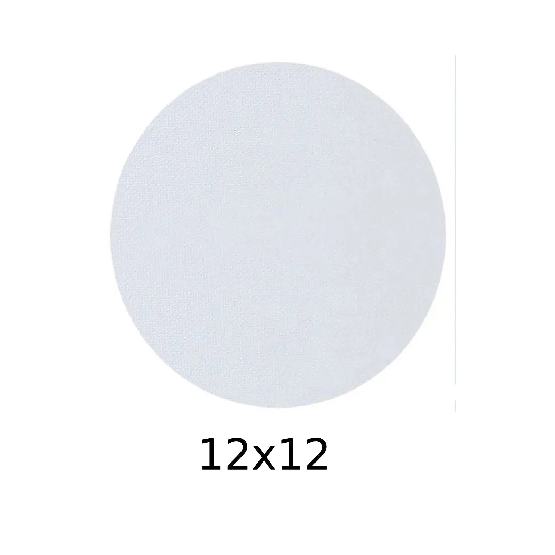 Premium White Round Canvas — 12×12 inches – Fareed Book Centre