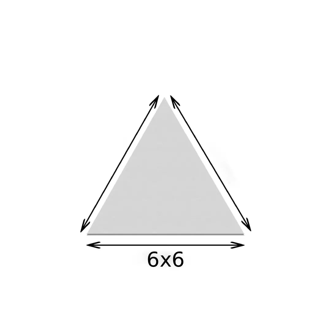 Premium White Triangle Canvas — 6×6 inches