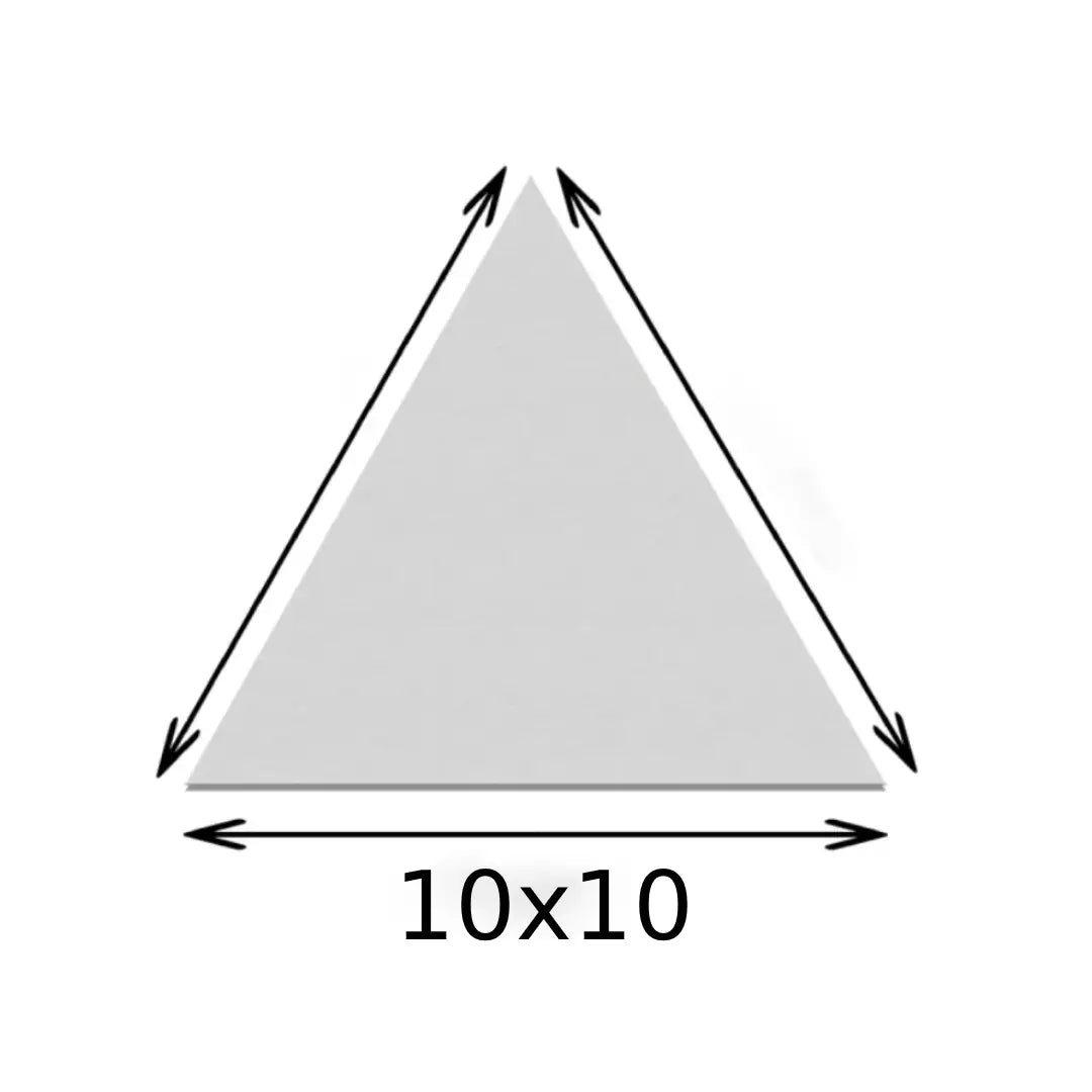 Premium White Triangle Canvas — 10×10 inches