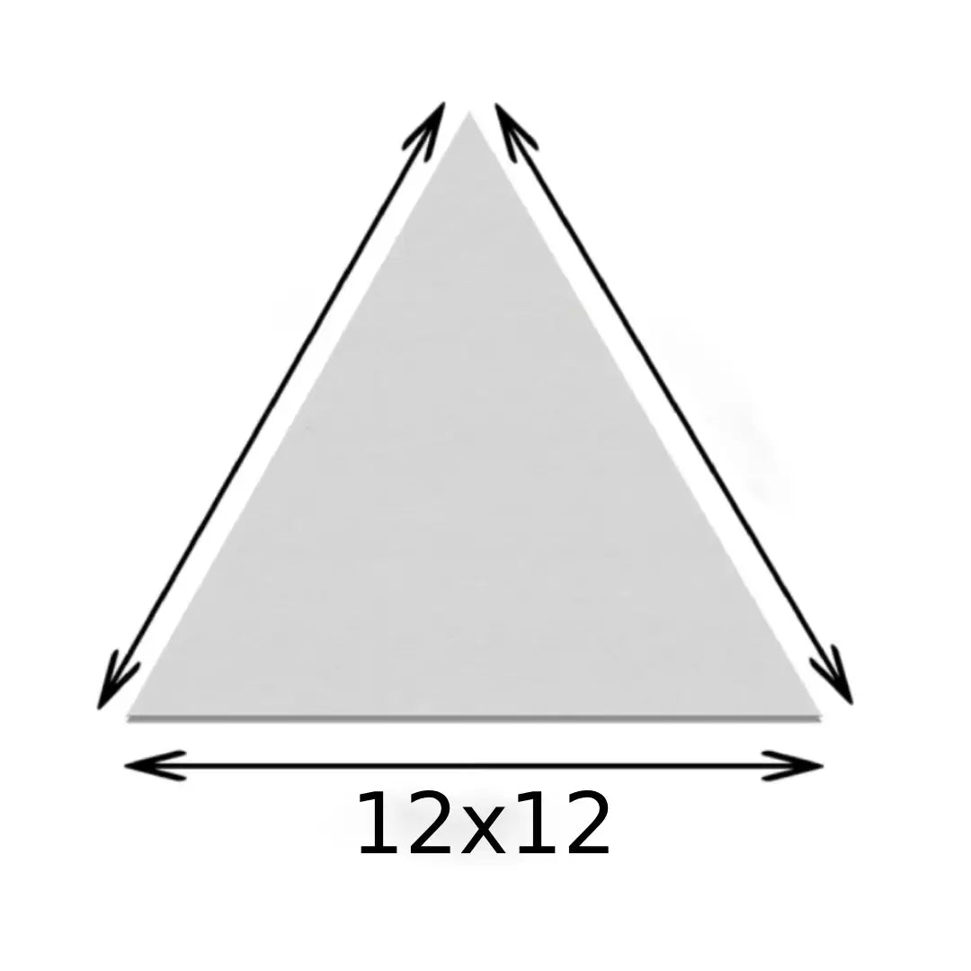Premium White Triangle Canvas — 12×12 inches
