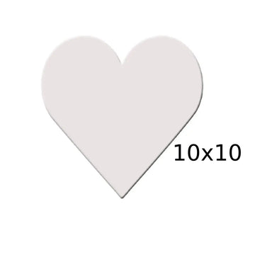 Premium White Heart Canvas — 10×10 inches