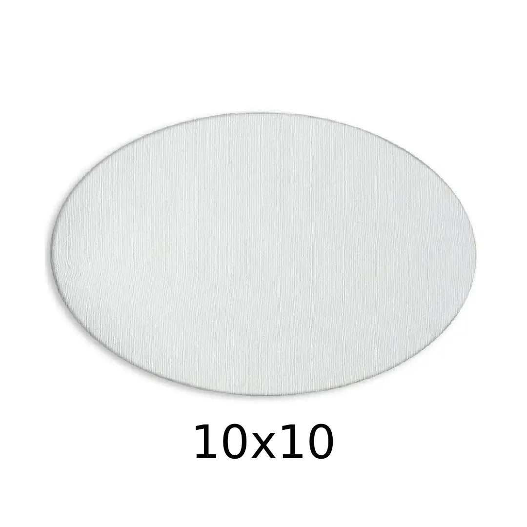 Premium White Oval Canvas — 10×10 inches
