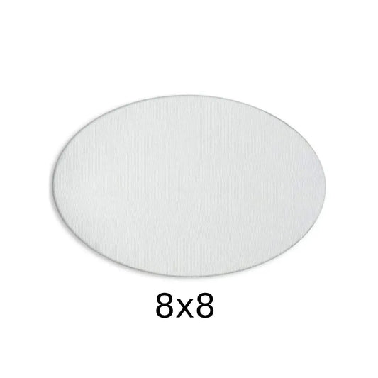 Premium White Oval Canvas — 8×8 inches