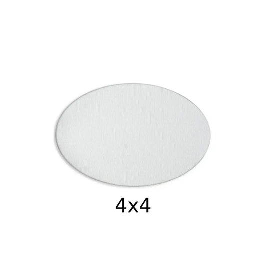 Premium White Oval Canvas — 4×4 inches