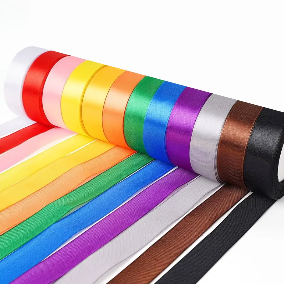 Satin Ribbon Roll — 1 Inch (Multi-Colours)