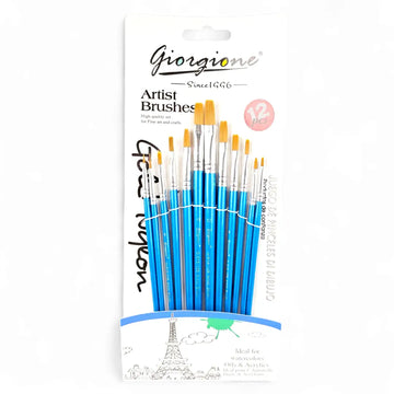 Giorgione Artist Flat Brushes — 12 Pcs