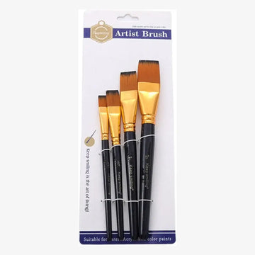 Keep Smiling Artist Flat Brush Set of 4