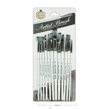 Keep Smiling Artist Brush Set — 12 Pcs