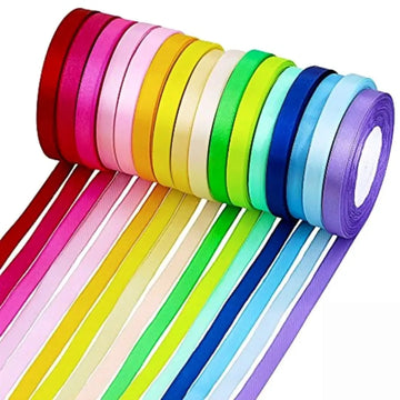 Satin Ribbon Roll — 0.5 Inch (Multi Colours)