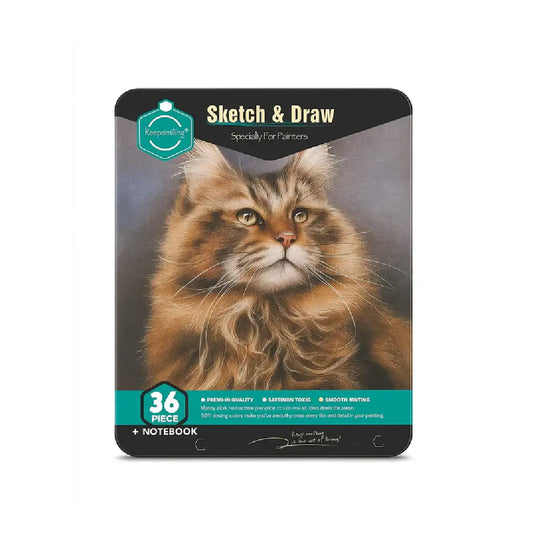 Keep Smiling Sketch & Draw 36 Pcs set Plus sketchbook