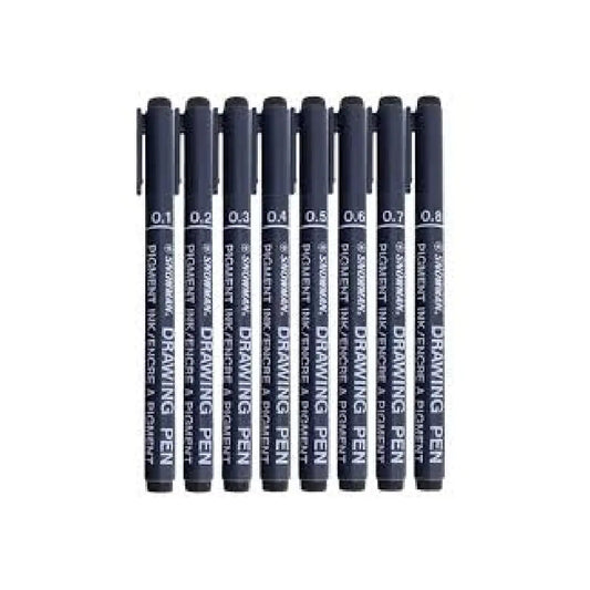 Snowman Pigment Ink Drawing Pen