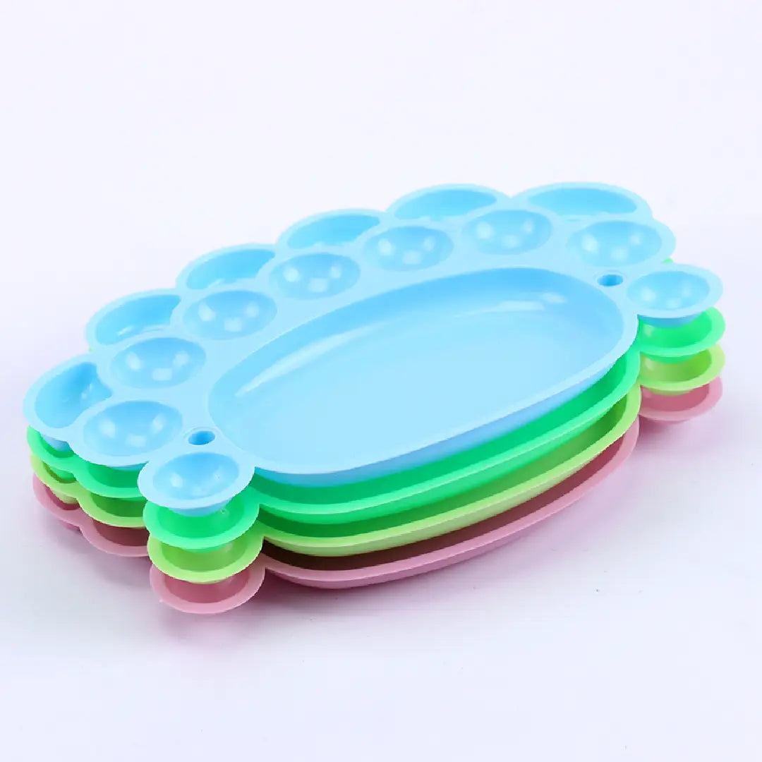 Oval Plastic Paint Palette