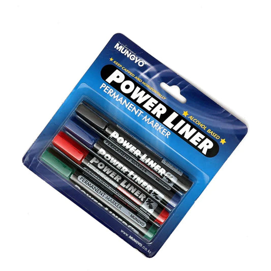 MUNGYO Permanent Marker 4 Color Set ALCOHOL BASED