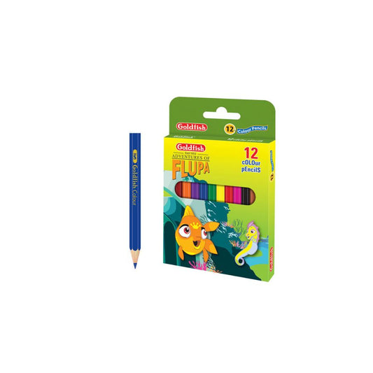 Goldfish Flupa Colour Pencils Pack Of 12 Full size And Small Size