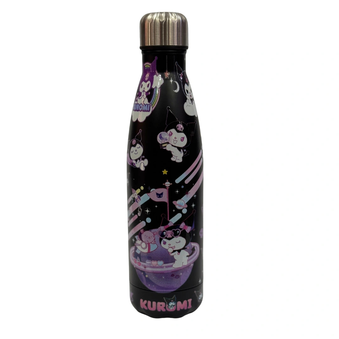 Kuromi Stainless Steel Water Bottle – Leakproof Insulated Flask for Kids & School