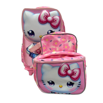 Hello Kitty 3-in-1 Kids School Bag Set – Backpack, Lunch Bag & Pouch