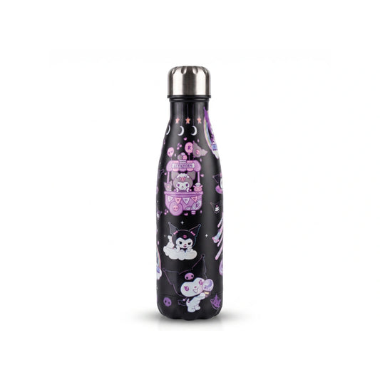 Kuromi Stainless Steel Water Bottle – Cute Character Print Insulated Bottle.