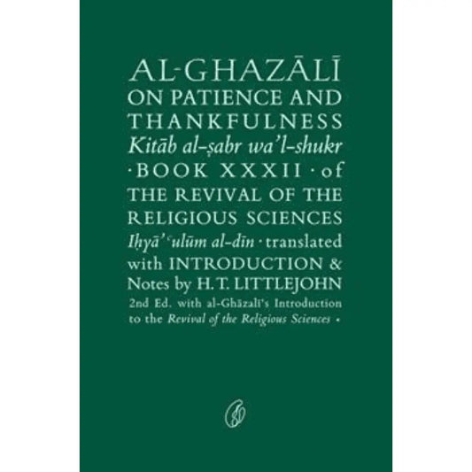 Al-Ghazali On Patience and Thankfulness By Abu Hamid Muhammad ghazali