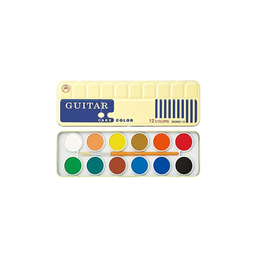 GUITAR PROFESSIONAL WATERCOLOUR CAKE 12 COLOURS