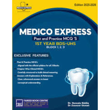 Medico Express 1st Year BDS Past and Practice Mcqs Block 1,2 & 3