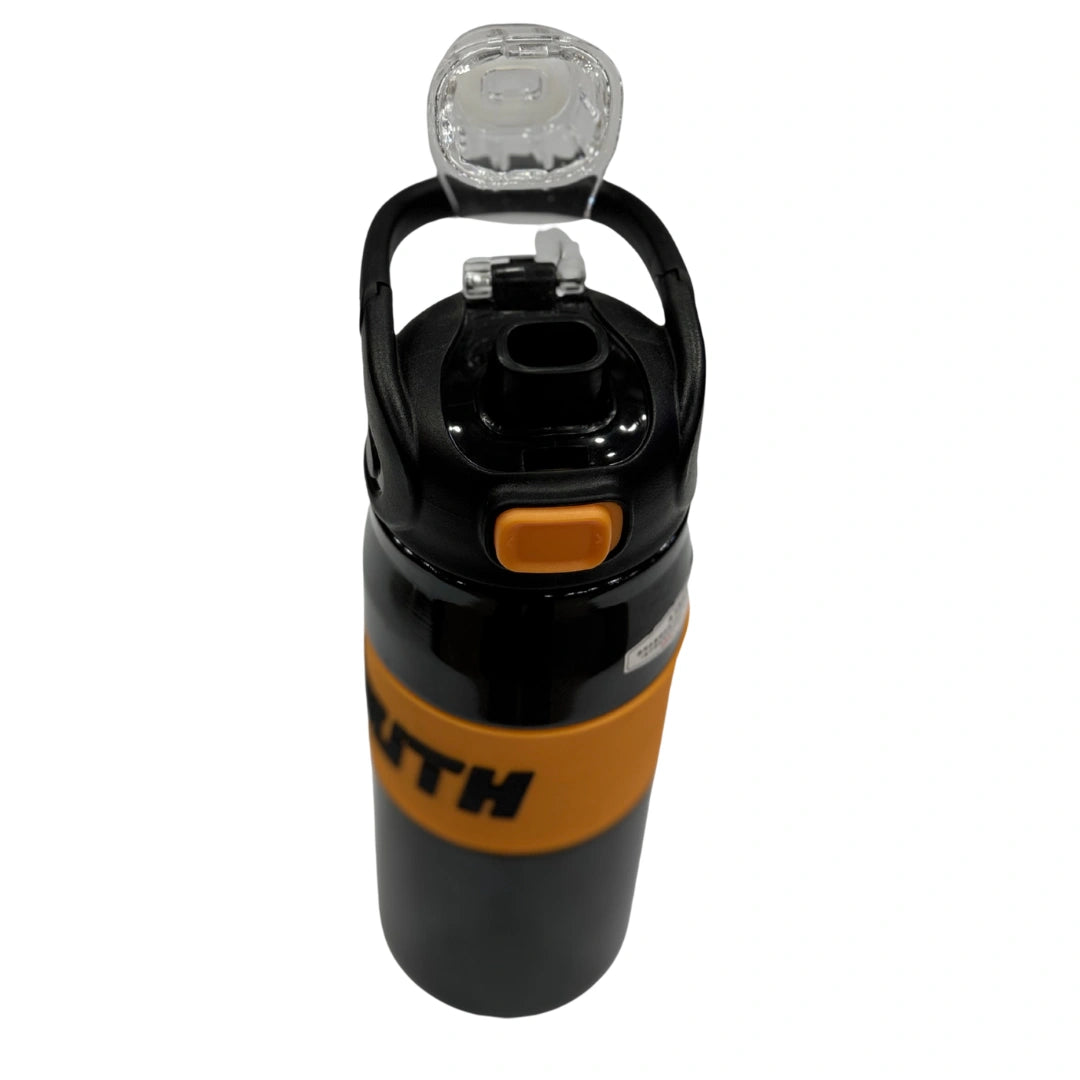 BIG YOUTH Stainless Steel Sports Water Bottle with Silicone Grip Sleeve & One-Touch Flip Lid