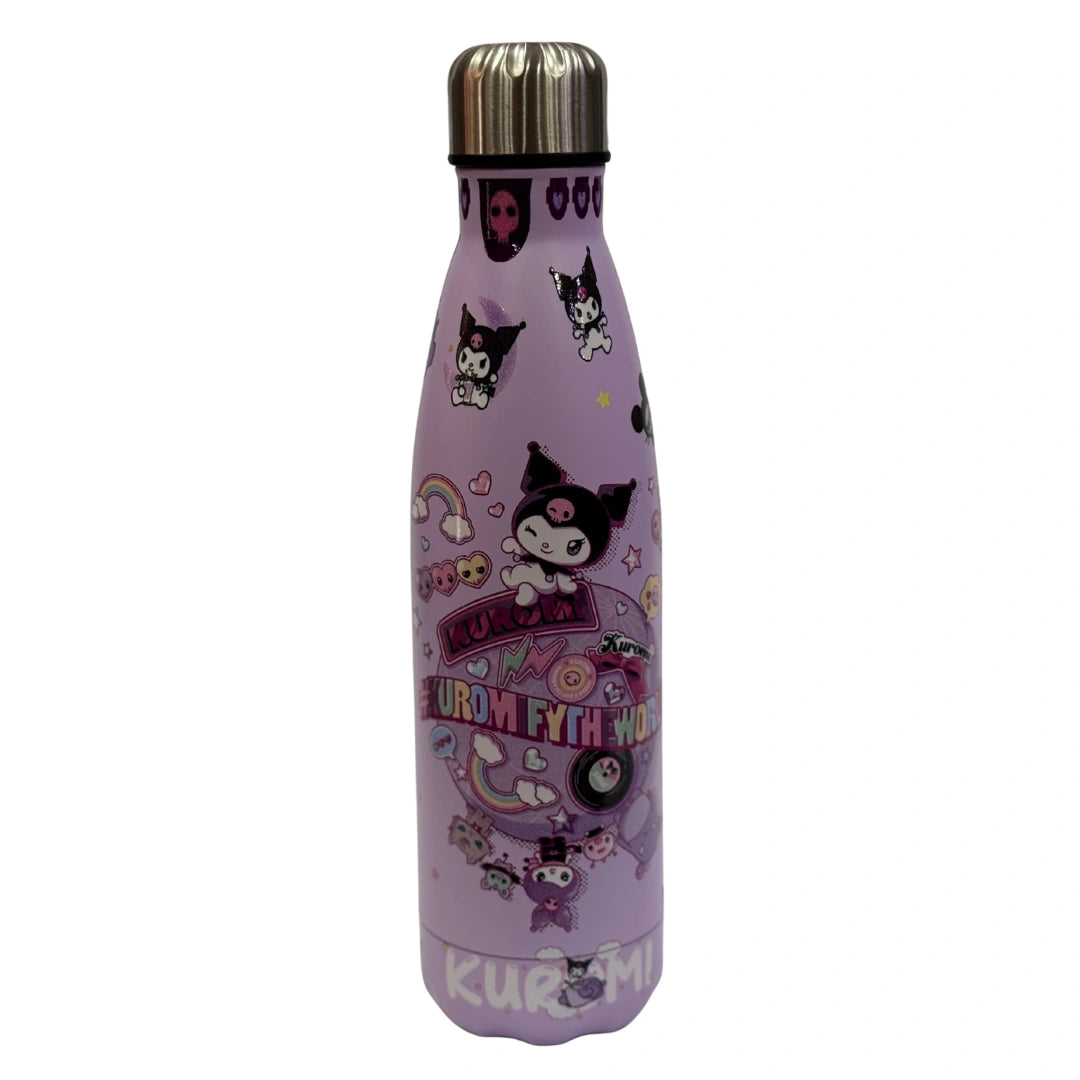 Kuromi Stainless Steel Water Bottle – Leakproof Insulated Flask for Kids & School