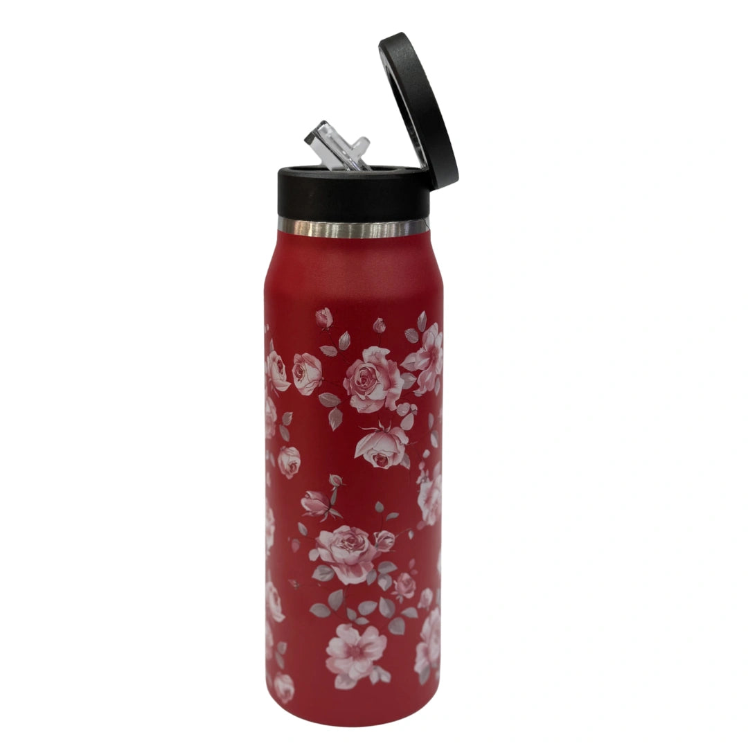 MagSafe Phone Holder Water Bottle with Straw – Insulated Stainless Steel Tumbler with Magnetic Phone Mount Lid