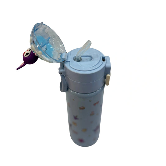 Kuromi 3D Ice Cream Figure Water Bottle with Straw Lid – Insulated Stainless Steel Kids Thermos Flask