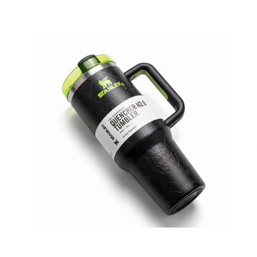 Stanley Quencher H2.0 Spider Web Tumbler 40oz - Black & Green Halloween Edition Insulated Travel Mug