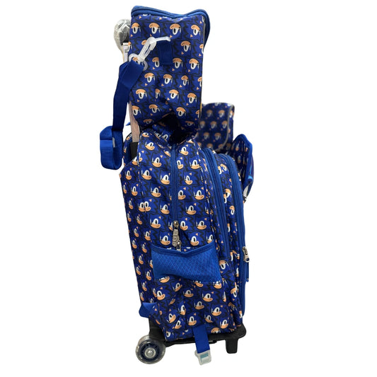 Sonic 3-in-1 Kids Trolley School Bag Set – Backpack, Lunch Bag & Pouch