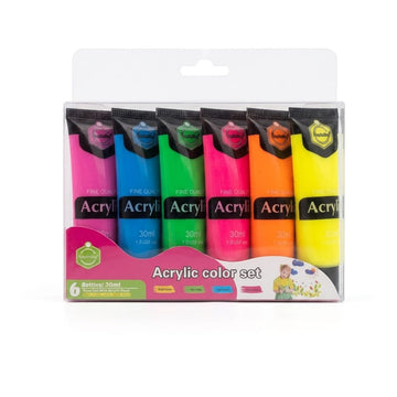 Keep Smiling Acrylic Color Tube 30ml Set of 6