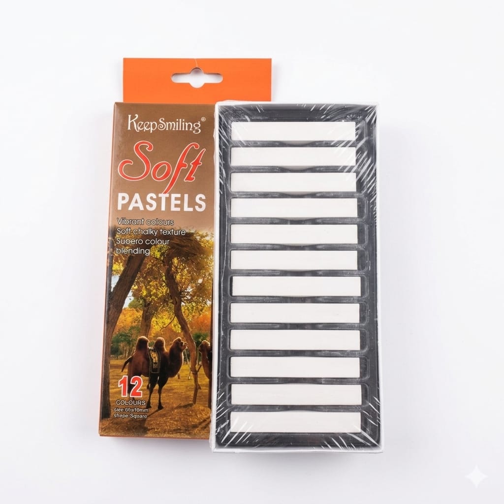 Keep Smiling Soft Pastels White Set of 12