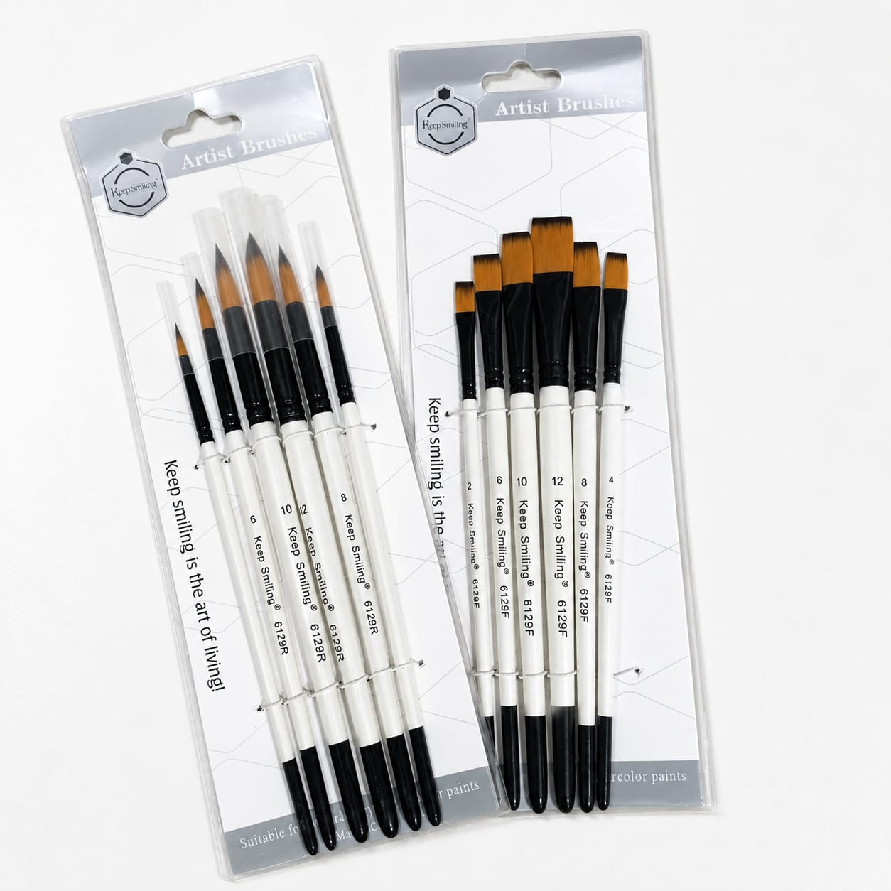 Keep Smiling Artist Brush Set of 6