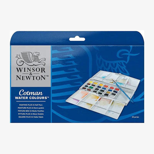 Winsor Newton Cotman Watercolor  24 colours Set Of 26 Piecesc(Include Original Brush and Pallet)