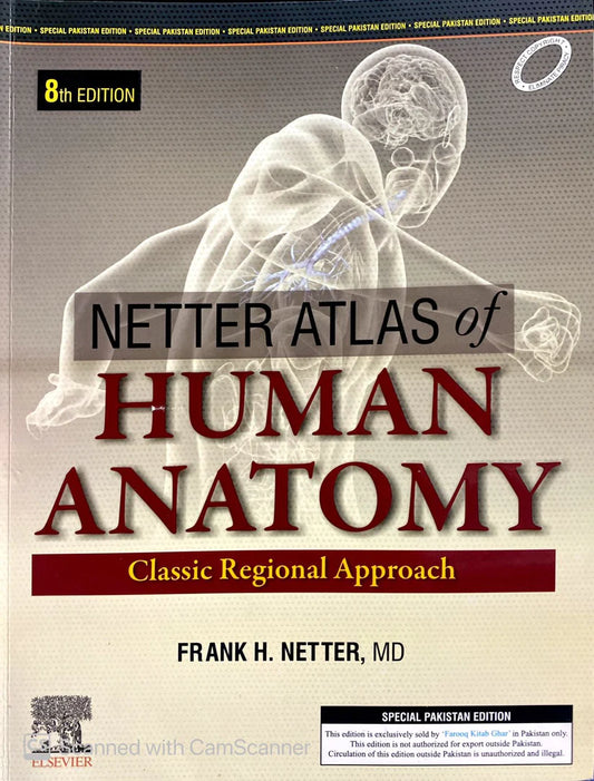 NETTER ATLAS OF HUMAN ANATOMY 8TH EDITION BY FRANK H. NETTER, MD