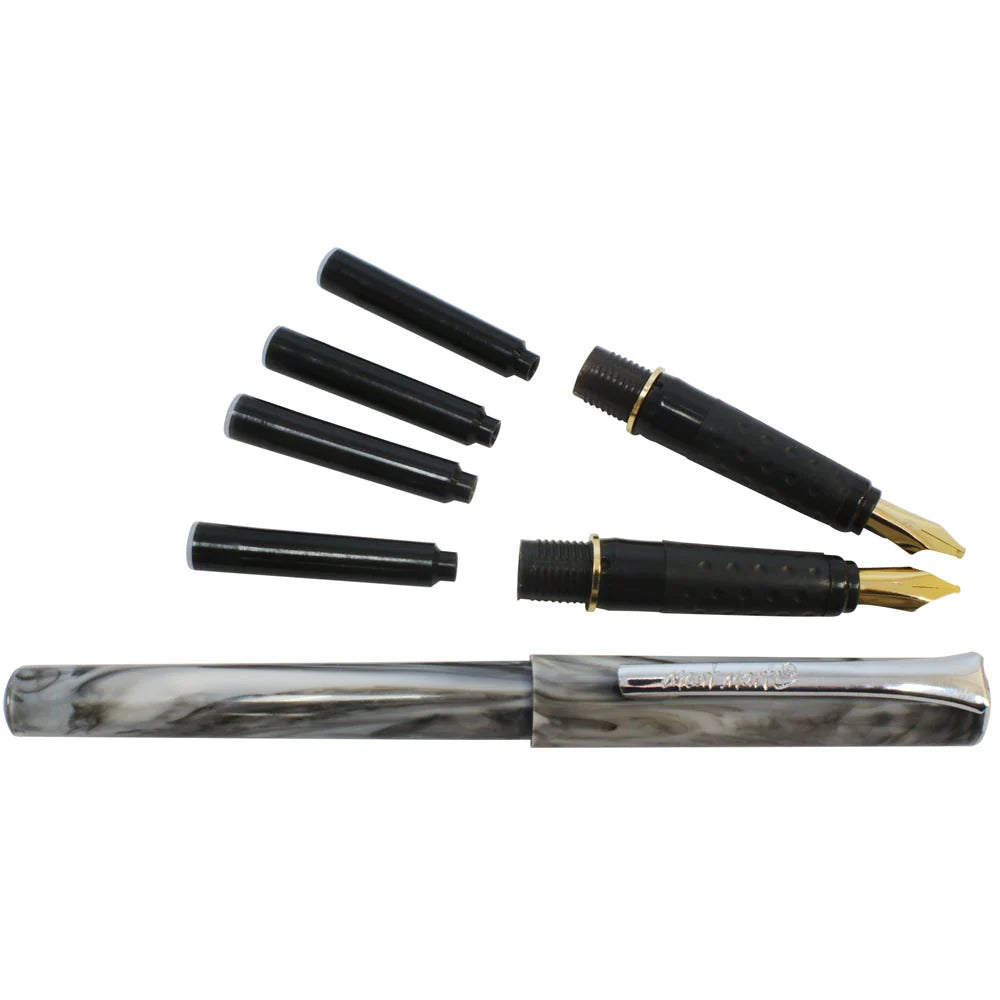 MONT MARTE Calligraphy 2 Nib Pen Set Signature 8pc