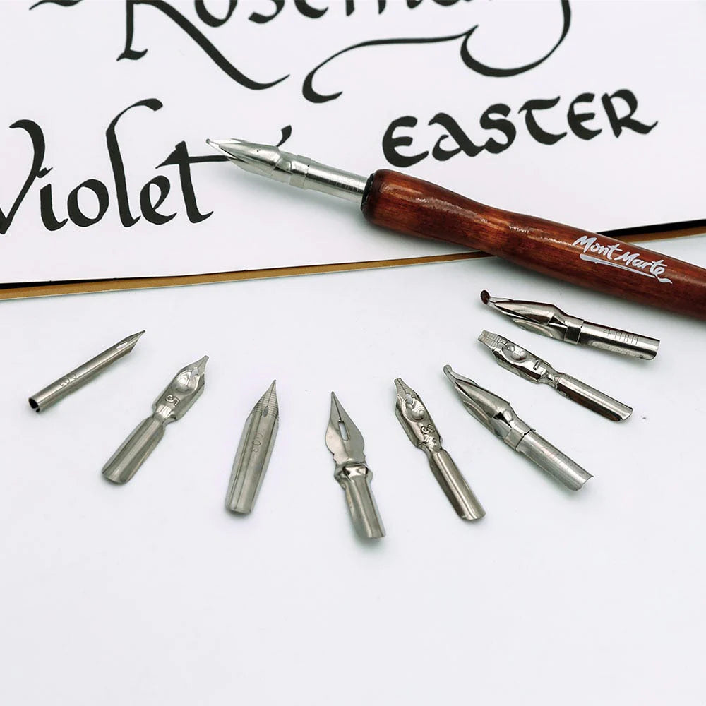 MONT MARTE CALLIGRAPHY DIP PEN SET SIGNATURE PACK OF 10 PCS