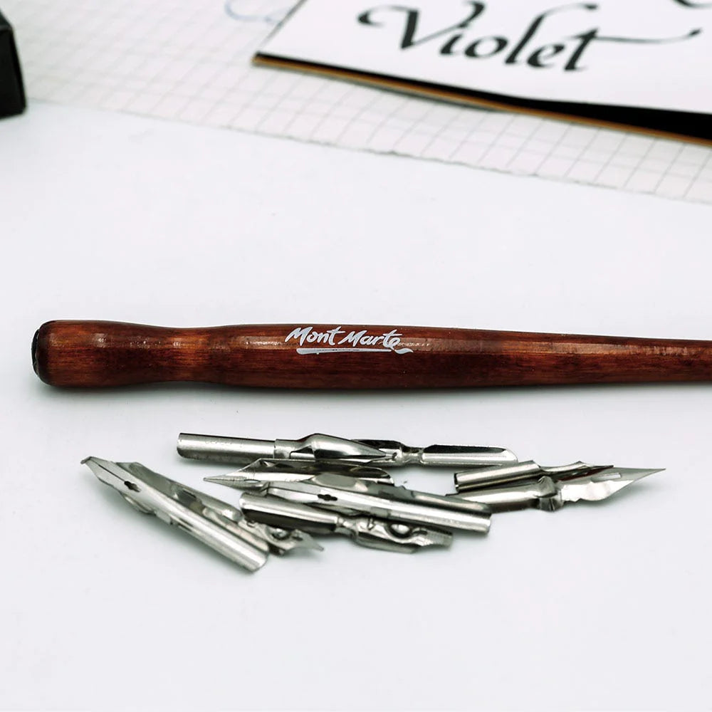 MONT MARTE CALLIGRAPHY DIP PEN SET SIGNATURE PACK OF 10 PCS