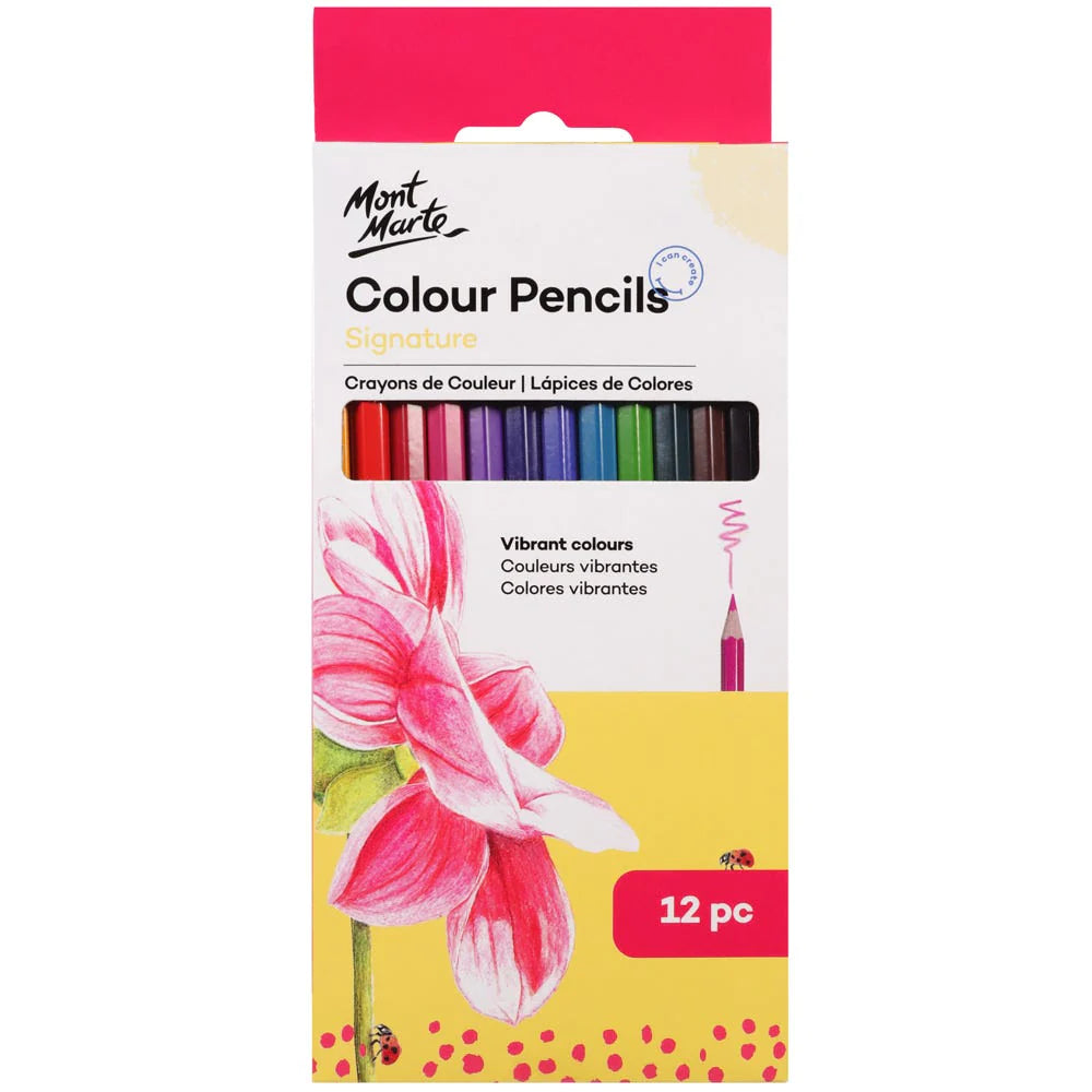 MONT MARTE COLOUR PENCILS SIGNATURE PACK OF 12