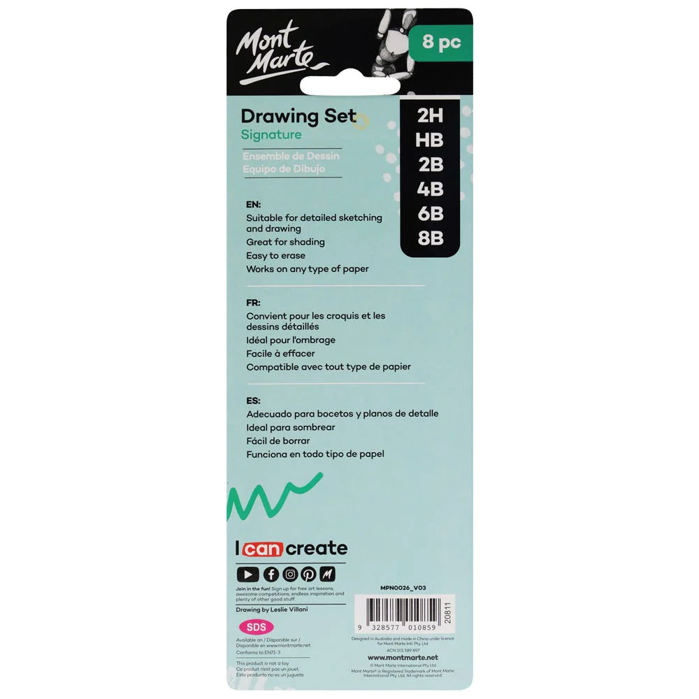MONT MARTE DRAWING SET SIGNATURE 8PCS PACK