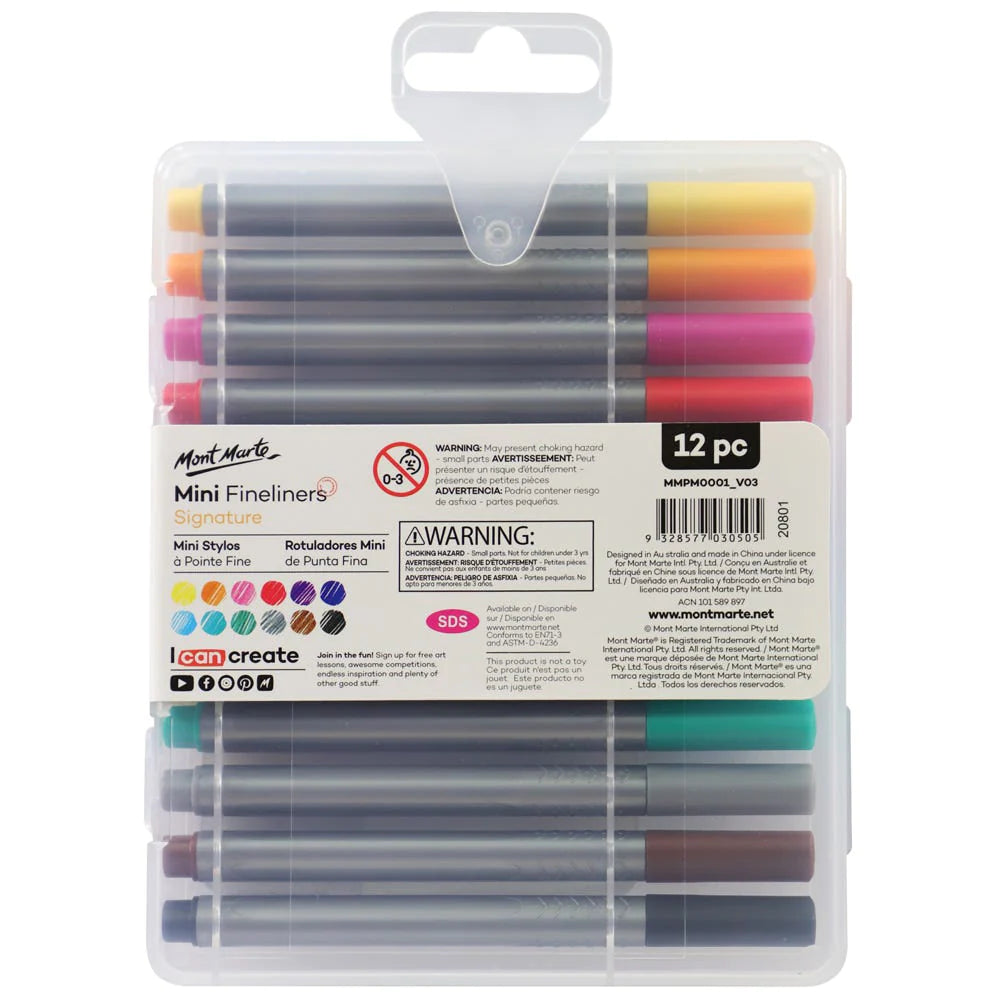 MONT MARTE ARTIST Mini Fineliners Signature 12pc