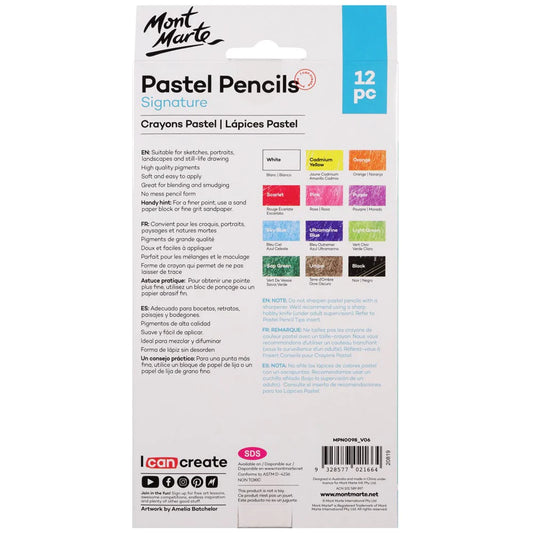 Mont Marte Pastel Pencils Signature 12pc