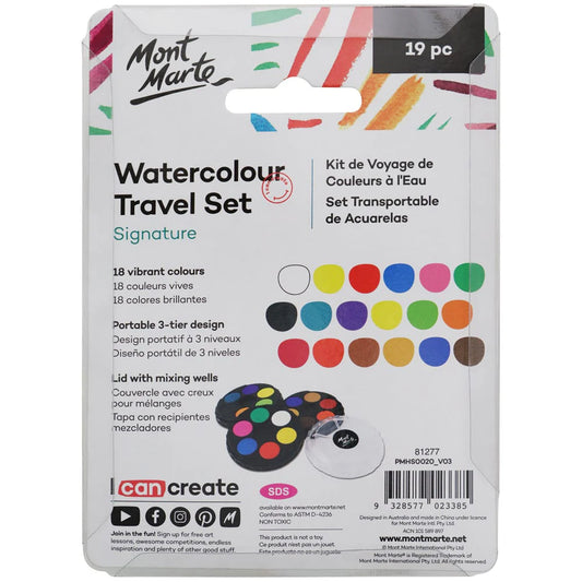 MONT MARTE Watercolour Travel Set Signature 19pc