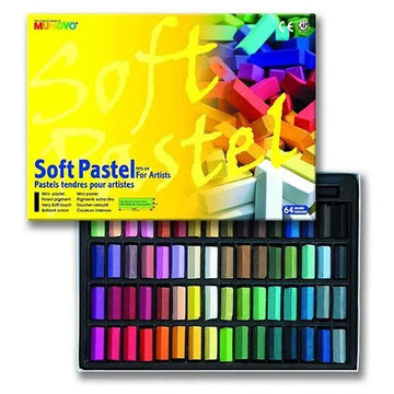 MUNGYO SOFT PASTEL FOR ARTISTS 64 COLOURS HALF