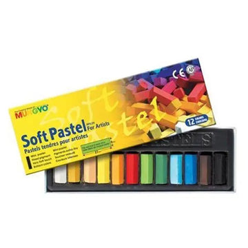 MUNGYO SOFT PASTEL FOR ARTISTS 12 COLOURS HALF