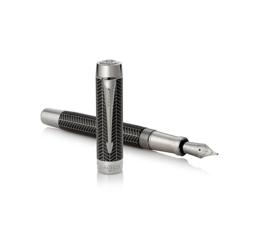 Parker Duofold - Prestige Black Chevron CT- CENT