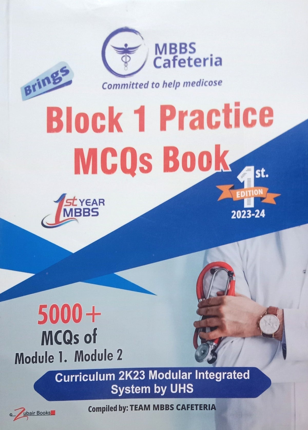 MBBS Cafeteria block 1 Practice MCQS book For MBBS 1st year