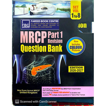 Pass Medicine MRCP part 1 Revision Question Bank 8 Volume Set 2026-20227 edition Colour Pictures
